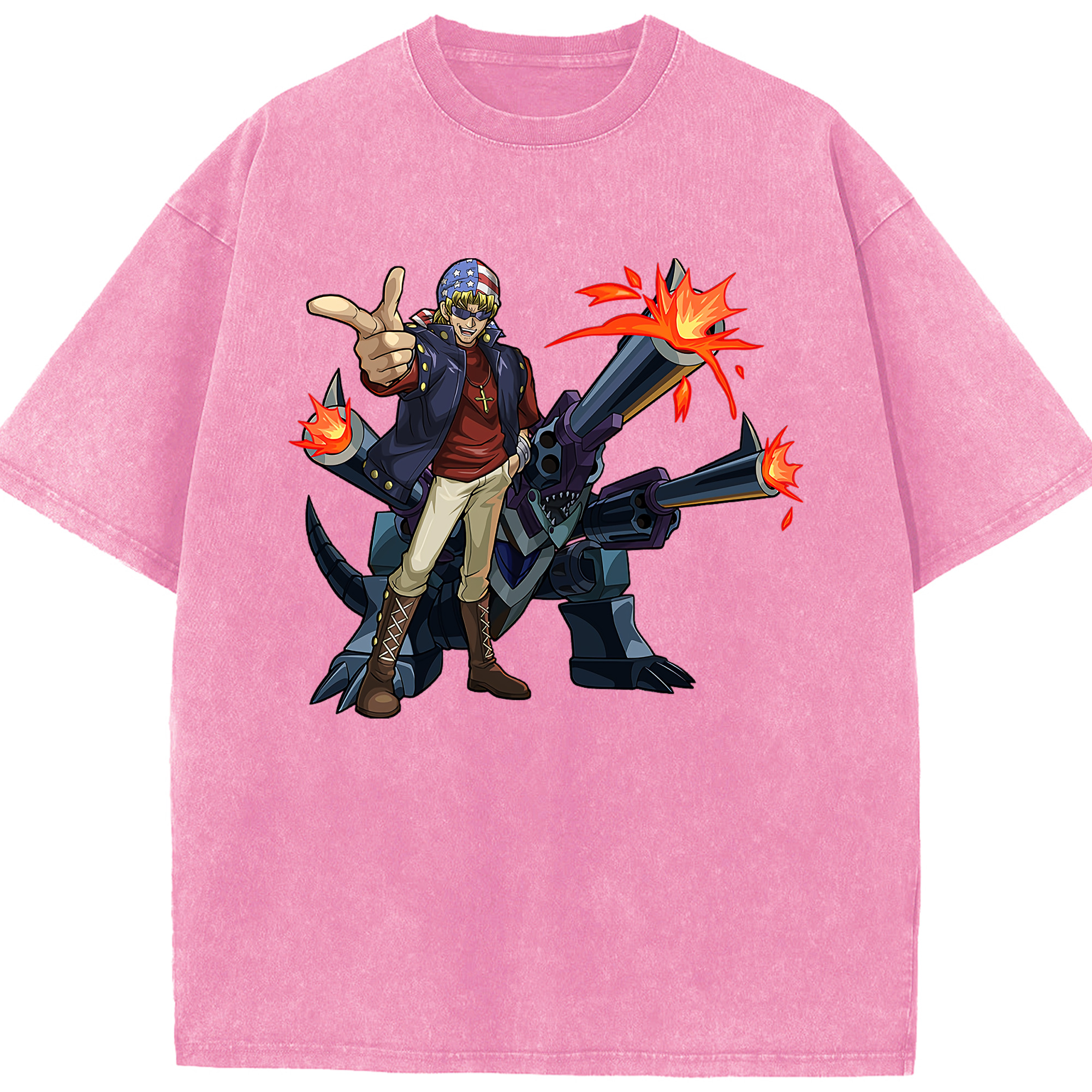 （画像用） 遊☆戯☆王 Yu-Gi-Oh! 綿100% ヴィンテージ風 半袖Tシャツ（フロントプリント）